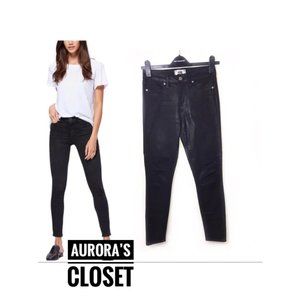 Paige 25 Hoxton Black Metallic Ankle Jeans Skinny